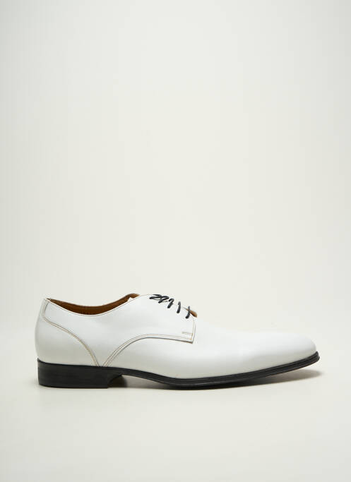 Derbies bout rond talon bas blanc FLECS homme