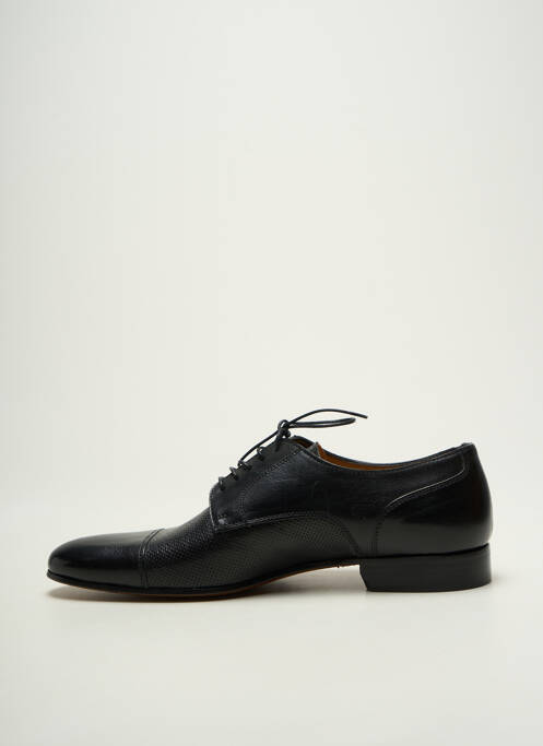 Derbies tissage satiné talon bas noir FLECS homme