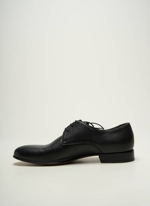 Derbies matière lisse talon bas noir FLECS homme
