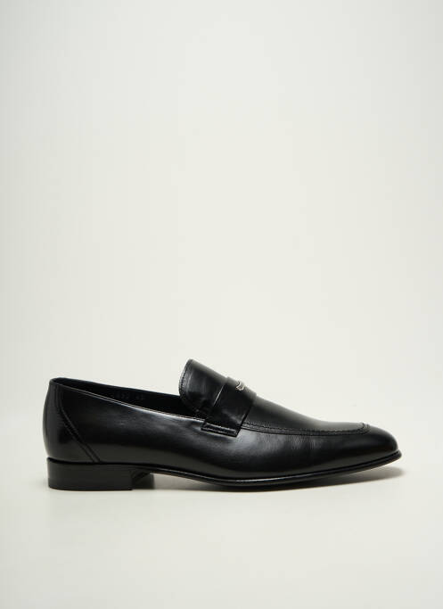 Mocassins tissage satiné chiquet noir CORRENTE homme
