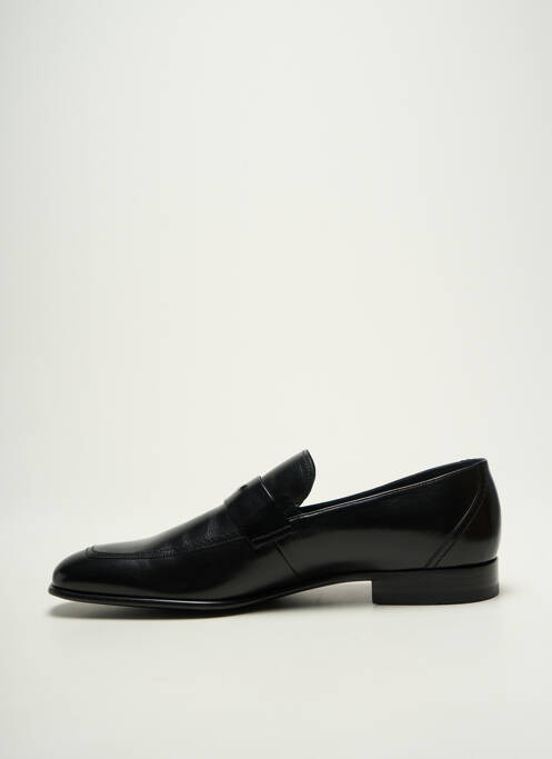 Mocassins tissage satiné chiquet noir CORRENTE homme