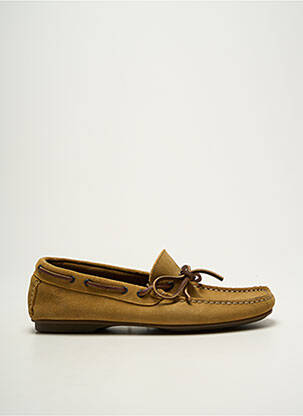 Chaussures bâteau nubuck bout carré marron FLUCHOS homme