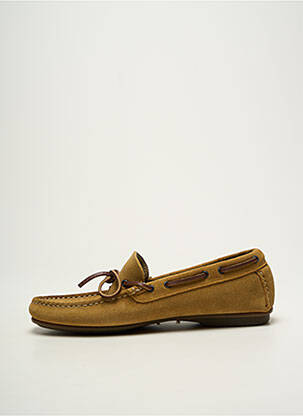 Chaussures bâteau nubuck bout carré marron FLUCHOS homme