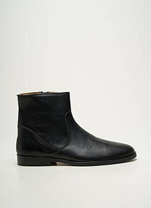 Bottines/boots fermeture zippée talon bas noir BOBBIES homme