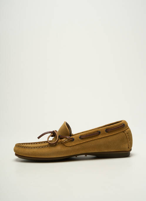 Chaussures bâteau nubuck bout carré marron FLUCHOS homme