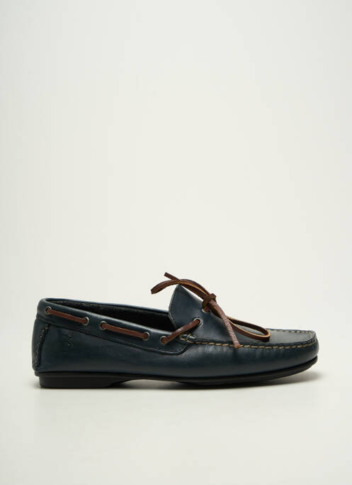 Chaussures bâteau fermeture lacets bout carré bleu FLUCHOS homme