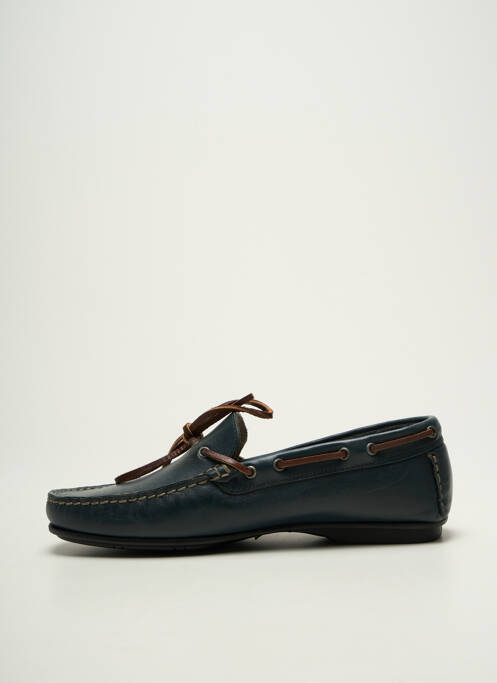 Chaussures bâteau fermeture lacets bout carré bleu FLUCHOS homme