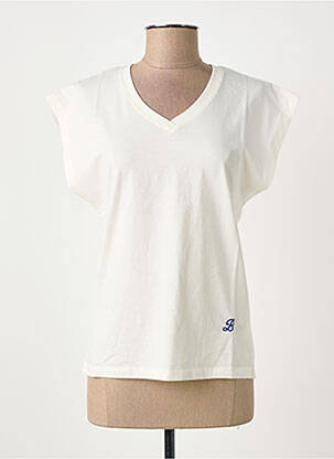T-shirt coupe droite manches courtes blanc BIZANCE femme