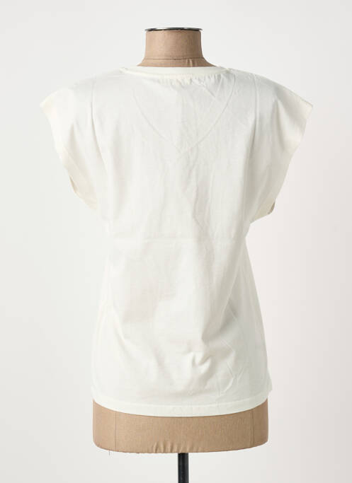 T-shirt coupe droite manches courtes blanc BIZANCE femme