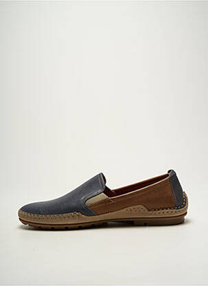 Mocassins matière lisse bout rond bleu FLUCHOS homme
