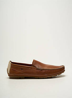 Mocassins matière lisse bout rond marron FLUCHOS homme