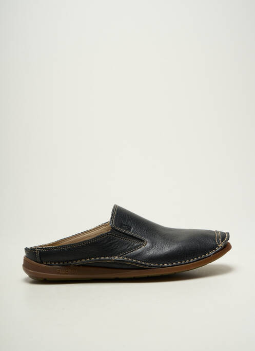 Mules/sabots tissage satiné bout carré noir FLUCHOS homme