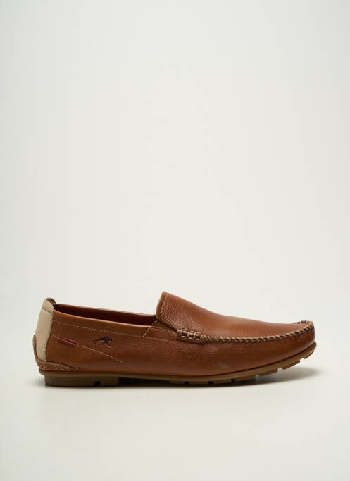 Mocassins matière lisse bout rond marron FLUCHOS homme