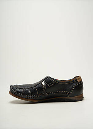 Chaussures de confort tissage satiné bout rond noir FLUCHOS homme