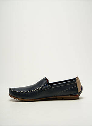 Mocassins semelle amovible bout rond bleu FLUCHOS homme