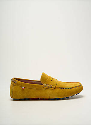 Mocassins nubuck bout rond jaune FLUCHOS homme