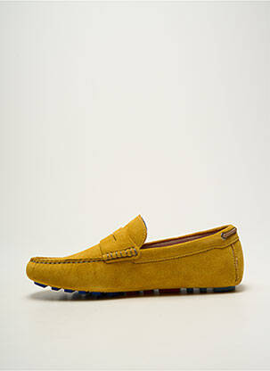Mocassins nubuck bout rond jaune FLUCHOS homme