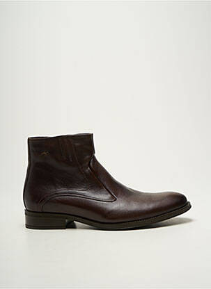 Bottines/boots fermeture zippée talon bas marron FLUCHOS homme