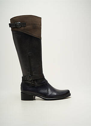 Bottes matière lisse talon plat jusqu'à 3cm gris DORKING femme