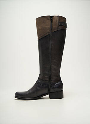 Bottes matière lisse talon plat jusqu'à 3cm gris DORKING femme