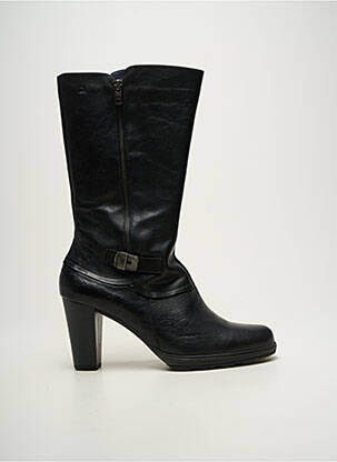 Bottes tissage satiné talon de 7 à 9cm noir DORKING femme