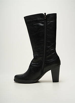 Bottes tissage satiné talon de 7 à 9cm noir DORKING femme