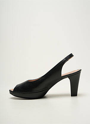 Escarpins tissage satiné talon de 7 à 9cm noir FLUCHOS femme