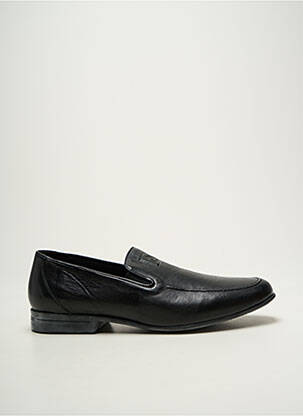 Mocassins tissage satiné talon bas noir PIERRE CARDIN homme