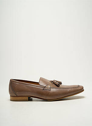 Mocassins tissage satiné talon bas marron PIERRE CARDIN homme