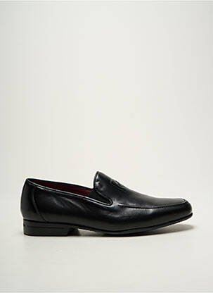 Mocassins tissage satiné talon bas noir PIERRE CARDIN homme