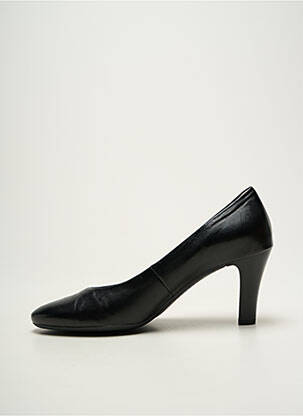 Ballerines tissage satiné talon de 7 à 9cm noir ARA femme