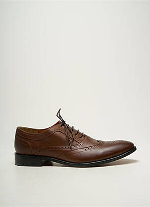 Derbies tissage satiné talon bas marron PIERRE CARDIN homme