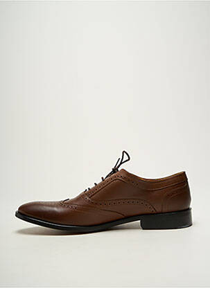 Derbies tissage satiné talon bas marron PIERRE CARDIN homme
