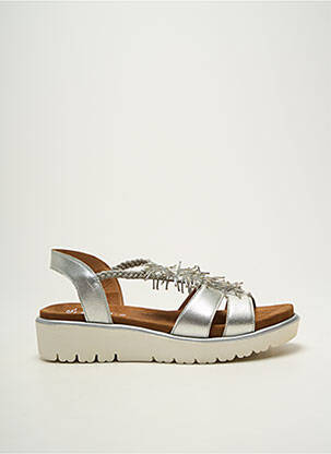 Sandales/nu pieds matière lisse talon plat jusqu'à 3cm argent ARA femme