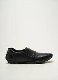 Slip ons tissage satiné bout carré noir RIEKER homme
