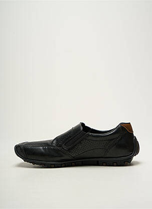Slip ons tissage satiné bout carré noir RIEKER homme
