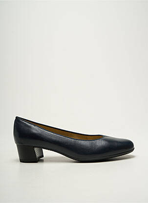 Escarpins tissage satiné talon de 4 à 6cm bleu ARA femme