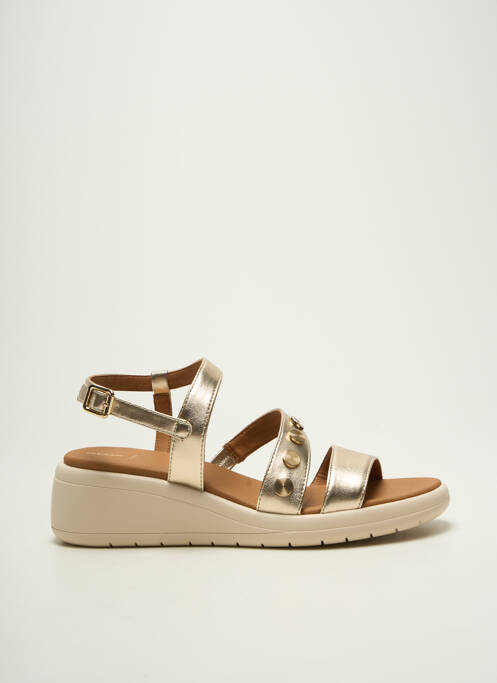 Sandales/nu pieds tissage satiné talon de 4 à 6cm or GEOX femme