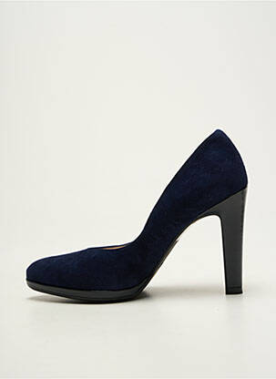 Escarpins nubuck talon haut de 10cm et plus bleu PETER KAISER femme