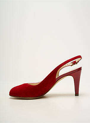 Escarpins nubuck talon de 7 à 9cm rouge PETER KAISER femme