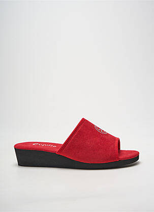 Chaussons/pantoufles talon de 4 à 6cm rouge EXQUISE femme