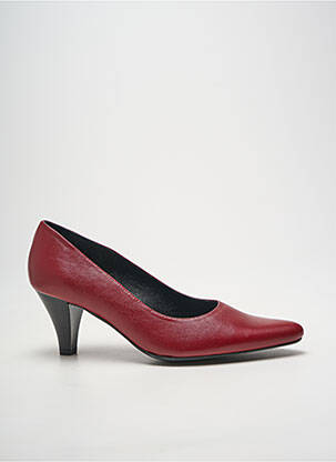 Escarpins tissage satiné talon de 4 à 6cm rouge XAVIER DANAUD femme