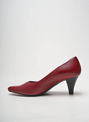 Escarpins tissage satiné talon de 4 à 6cm rouge XAVIER DANAUD femme