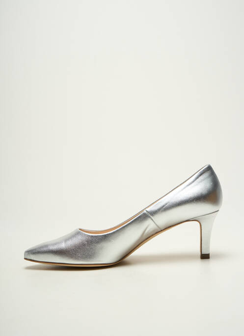 Escarpins tissage satiné talon de 4 à 6cm argent PETER KAISER femme