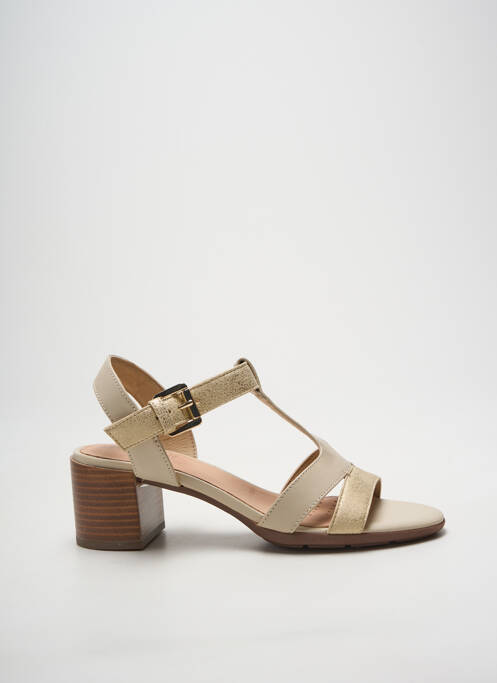Sandales/nu pieds matière lisse talon de 4 à 6cm or GEOX femme
