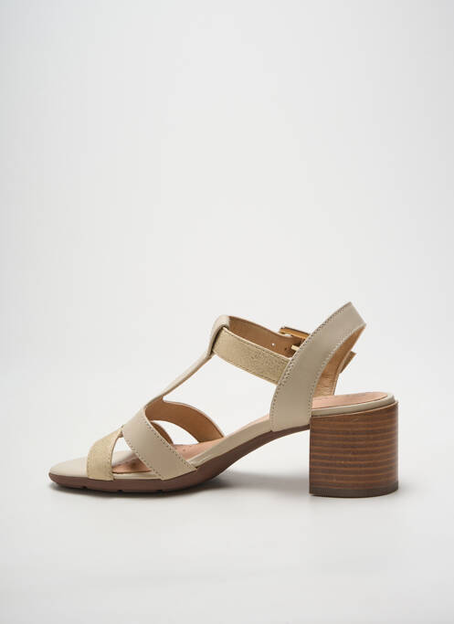 Sandales/nu pieds matière lisse talon de 4 à 6cm or GEOX femme