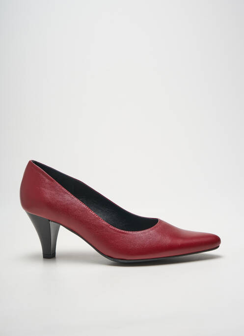 Escarpins tissage satiné talon de 4 à 6cm rouge XAVIER DANAUD femme