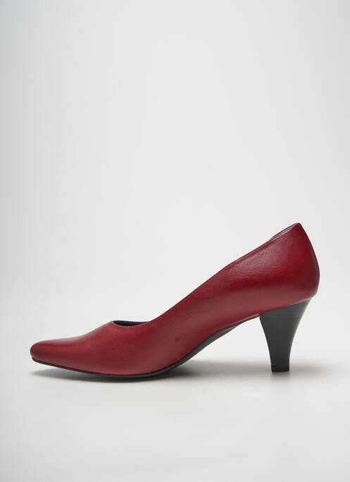 Escarpins tissage satiné talon de 4 à 6cm rouge XAVIER DANAUD femme