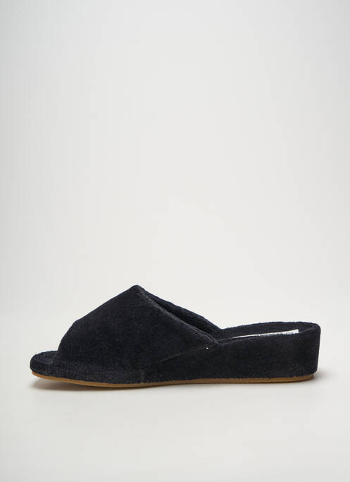 Chaussons/pantoufles tissage velours talon de 4 à 6cm noir ROMIKA femme