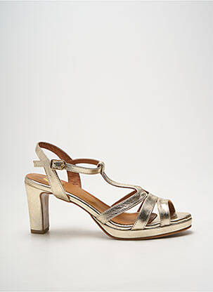 Sandales/nu pieds matière lisse talon de 7 à 9cm or O'.. femme
